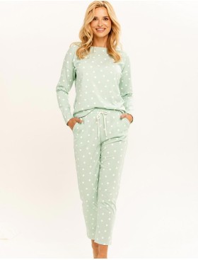 Женская пижама из хлопка Taro CHLOE 2979 ментол, Цвет: ментол, Размеры: S, изображение 3