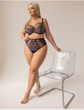 Высокие стринги Kris Line BLURRY stringshorts high waist, Цвет: черный+мульти, Размеры: L, изображение 7