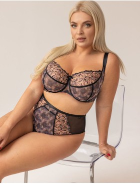 Высокие стринги Kris Line BLURRY stringshorts high waist, Цвет: черный+мульти, Размеры: L, изображение 5