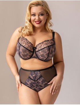 Трусы слипы высокие Kris Line BLURRY briefs high waist, Цвет: черный+мульти, Размеры: L, изображение 3