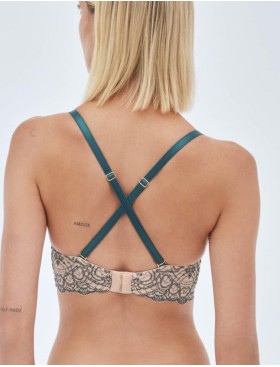 Бюстгальтер с пуш-ап Alles SPLENDORE P-UP beige-green, Цвет: бежевый, Размеры: 80C, изображение 2