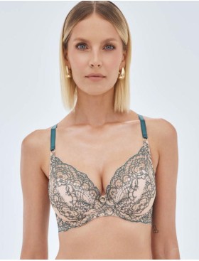 Бюстгальтер с пуш-ап Alles SPLENDORE P-UP beige-green, Цвет: бежевый, Размеры: 80C, изображение 4