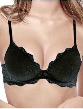 Бюстгальтер балконет пуш-ап Infiore JOY HAPPY 3000 nero, Цвет: nero (черный), Размеры: 80B