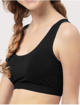 Женский топ Key LBT 005 черный, Цвет: черный, Размеры: S