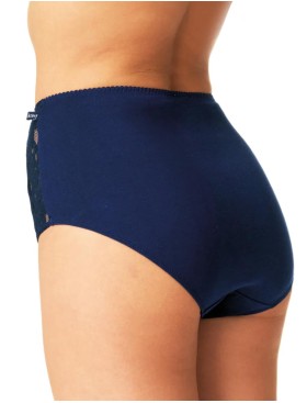 Набор высоких трусов слипов Key LPF 911 (2 шт) темно-синий/белый, Цвет: темно-синий/белый, Размеры: M, изображение 4