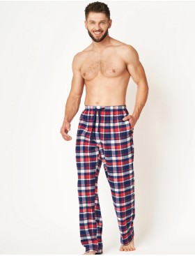 Домашние фланелевые штаны Key MHT 613 темно-синий/коралл, Цвет: темно-синий/коралл, Размеры: L, изображение 3