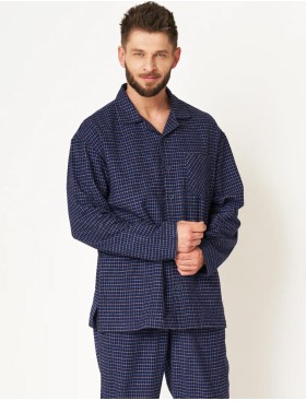 Фланелевая мужская пижама Key MNS 457 темно-синий, Цвет: темно-синий, Размеры: L