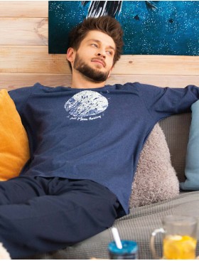 Пижама мужская со штанами Key MNS 625 темно-синий, Цвет: темно-синий, Размеры: 2XL