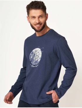 Пижама мужская со штанами Key MNS 625 темно-синий, Цвет: темно-синий, Размеры: 2XL, изображение 4