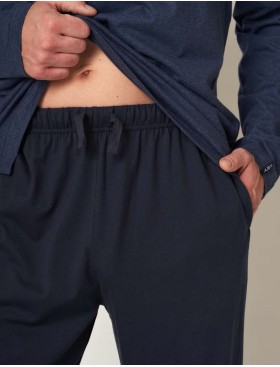 Пижама мужская со штанами Key MNS 625 темно-синий, Цвет: темно-синий, Размеры: 2XL, изображение 5