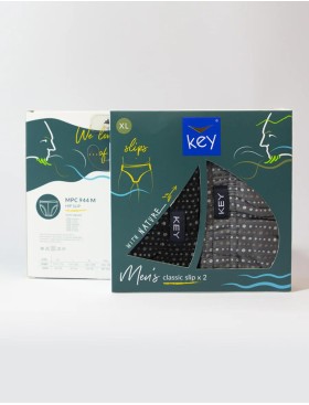 Набор трусов слипов Key MPC 944 (2 шт) черный+серый, Цвет: черный+серый, Размеры: M, изображение 3