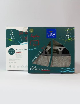 Облегающие боксеры Key MXH 261 светло-серый, Цвет: светло-серый, Размеры: M, изображение 2