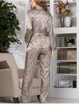 Пижама атласная Mia-Amore AJUR 8769, Цвет: капучино, Размеры: M, изображение 2