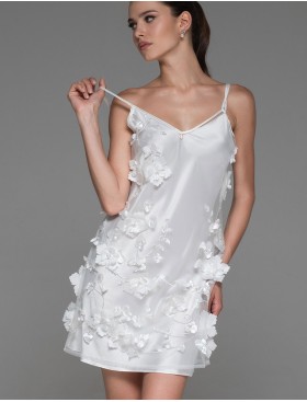 Прозрачная сорочка из сетки с цветами Mia-Amore FLORINDA 4274 белый, Цвет: белый, Размеры: M, изображение 5