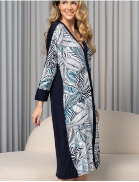 Трикотажный халат на пуговицах Mia-Amore VESTA 5337, Цвет: мультицвет, Размеры: L, изображение 2