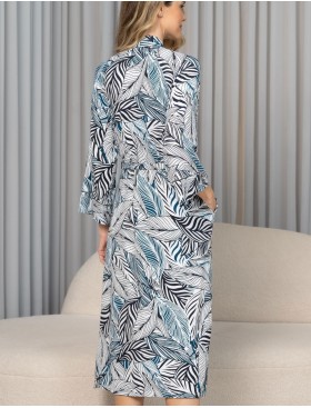 Трикотажный халат с узором Mia-Amore VESTA 5339, Цвет: мультицвет, Размеры: 2XL/3XL, изображение 2