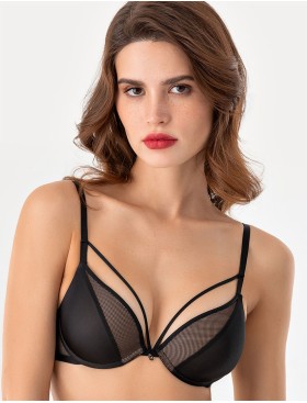 Бюстгальтер пуш-ап гель Mioocchi ORNELLA 8190 nero, Цвет: nero (черный), Размеры: 90B, изображение 4