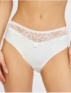 Трусы слипы биколор Simona M 035 молоко-роза, Цвет: молоко-роза, Размеры: M