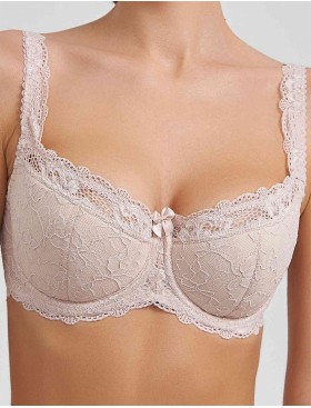 Бюстгальтер балконет Simona M 608 серебристый пион, Цвет: серебристый пион, Размеры: 90B