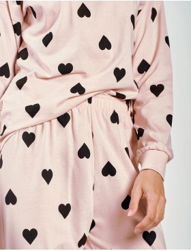 Пижама женская со штанами Taro 3206 HANNAH, Цвет: розовый/черный, Размеры: XL, изображение 3