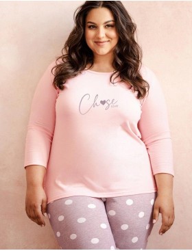 Хлопковая пижама с брюками Taro 3214/3268 LIBBY, Цвет: розовый/светло-лилов, Размеры: S, изображение 2