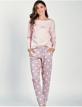 Хлопковая пижама с брюками Taro 3214/3268 LIBBY, Цвет: розовый/светло-лилов, Размеры: S, изображение 3