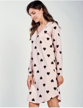 Сорочка женская Taro 3215 LIBBY светло-розовый, Цвет: светло-розовый/черны, Размеры: M, изображение 2