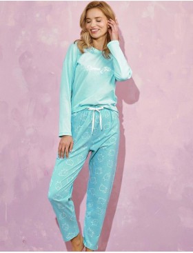 Женская пижама со штанами Taro 3217 ABI, Цвет: бирюзовый, Размеры: XL, изображение 2