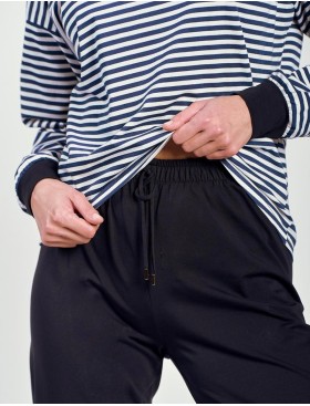 Темная женская пижама Taro 3219 TRUDY, Цвет: темно-синий/белый, Размеры: XL, изображение 3