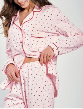 Светло-розовая женская пижама Taro 3228 SAANVI, Цвет: светло-розовый, Размеры: XL, изображение 3