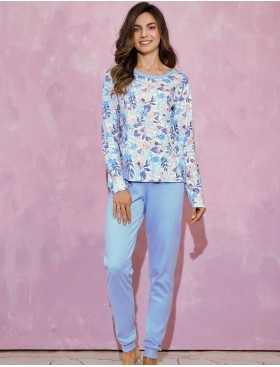 Трикотажная пижама с брюками Taro 3237 GINNY, Цвет: голубой, Размеры: XL, изображение 3