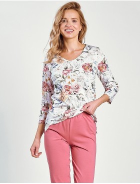 Пижама женская со штанами Taro 3247/3262 LOUISA, Цвет: мульти, Размеры: 3XL