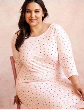 Хлопковая сорочка Taro 3259/3260 ANGIE, Цвет: светло-розовый, Размеры: 2XL, изображение 2