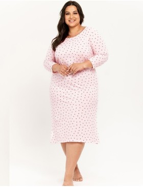 Хлопковая сорочка Taro 3259/3260 ANGIE, Цвет: светло-розовый, Размеры: 2XL, изображение 3