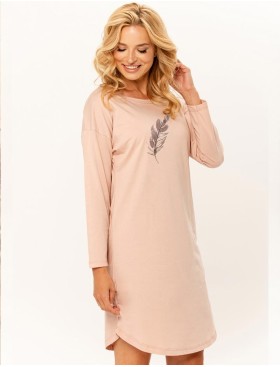 Сорочка с длинными рукавами Taro 3288/3290 JANE, Цвет: бежево-розовый, Размеры: 3XL