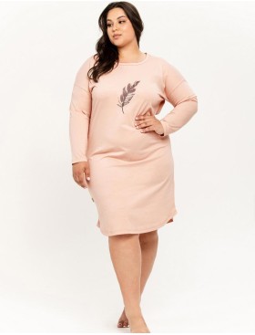 Сорочка с длинными рукавами Taro 3288/3290 JANE, Цвет: бежево-розовый, Размеры: 3XL, изображение 2