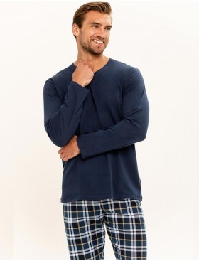 Пижама мужская со штанами Taro 3293/3294/3295 DARREN, Цвет: темно-синий, Размеры: 4XL