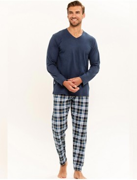 Пижама мужская со штанами Taro 3293/3294/3295 DARREN, Цвет: темно-синий, Размеры: 4XL, изображение 2