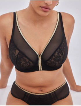 Бюстгальтер бралетт Alles CHIARA GOLD M bralette черный, Цвет: черный, Размеры: 65D, изображение 3