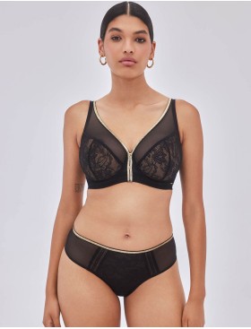 Бюстгальтер бралетт Alles CHIARA GOLD M bralette черный, Цвет: черный, Размеры: 65D, изображение 4
