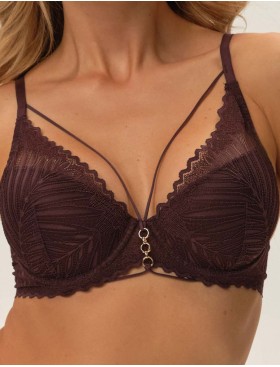 Бюстгальтер с пуш-ап вкладышами Esotiq ONIKA 41727 шоколадный, Цвет: шоколадный, Размеры: 70B