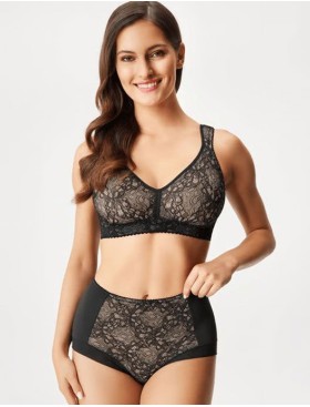 Трусы высокие  женские Fluide ELEGANT 2061 черный/бежевый, Цвет: черный/бежевый, Размеры: M, изображение 3