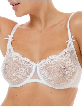 Мягкий кружевной бюстгальтер Honey H16-15-L белый, Цвет: белый, Размеры: 75B