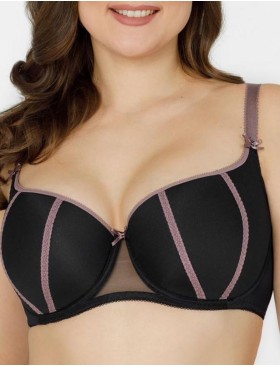 Бюстгальтер балконет тюльпан Honey H20-15-L черный, Цвет: черный, Размеры: 75B