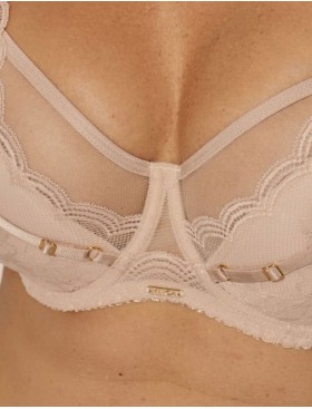 Полумягкий кружевной бюстгальтер Kinga ALICE 930-BC светло-бежевый, Цвет: светло-бежевый, Размеры: 70I, изображение 4