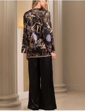 Комплект тройка из шёлка Mia-Amore SABINA 4295, Цвет: черный, Размеры: S, изображение 5