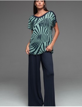 Комплект топ со штанами Mia-Amore COURTNEY 5206, Цвет: темно-синий, Размеры: S, изображение 3