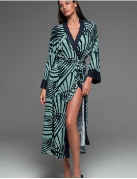 Домашний халат из вискозы Mia-Amore COURTNEY 5209, Цвет: темно-синий, Размеры: 4XL/5XL, изображение 4