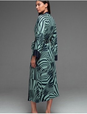 Домашний халат из вискозы Mia-Amore COURTNEY 5209, Цвет: темно-синий, Размеры: 4XL/5XL, изображение 2