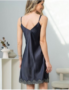 Сорочка шёлковая Mia-Amore EMMANUELLE 4340, Цвет: черника, Размеры: XL, изображение 2